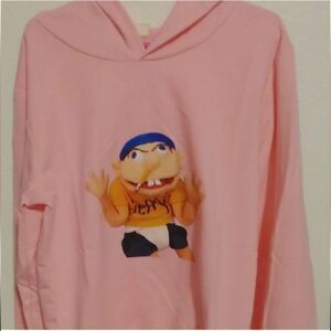 Pink Jeffy Character Hoodie -  New